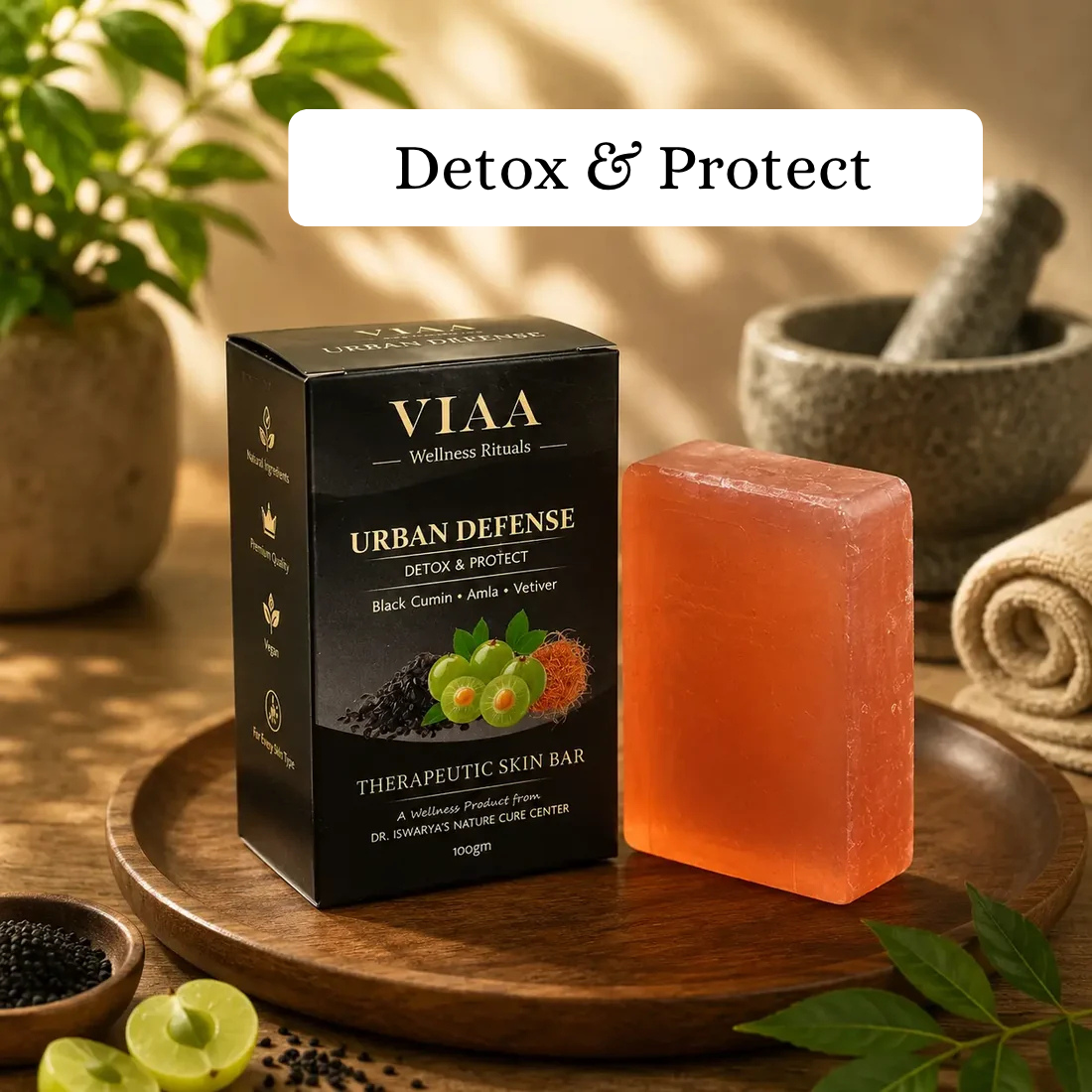 VIAA Urban Defense - Black Cumin & Herbal Skin Bar