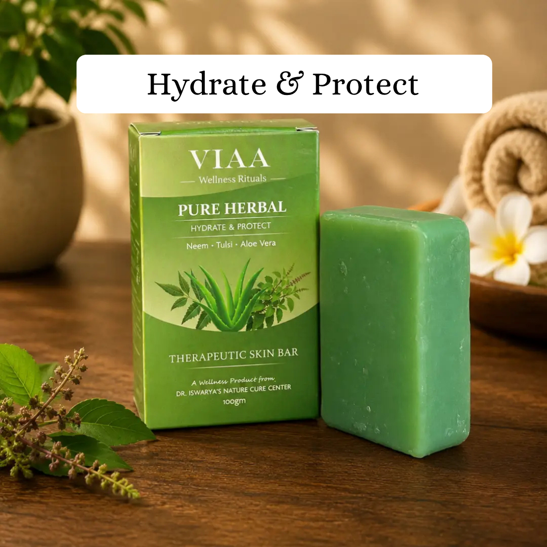 VIAA Pure Herbal - Coconut Oil & Herbal Skin Bar